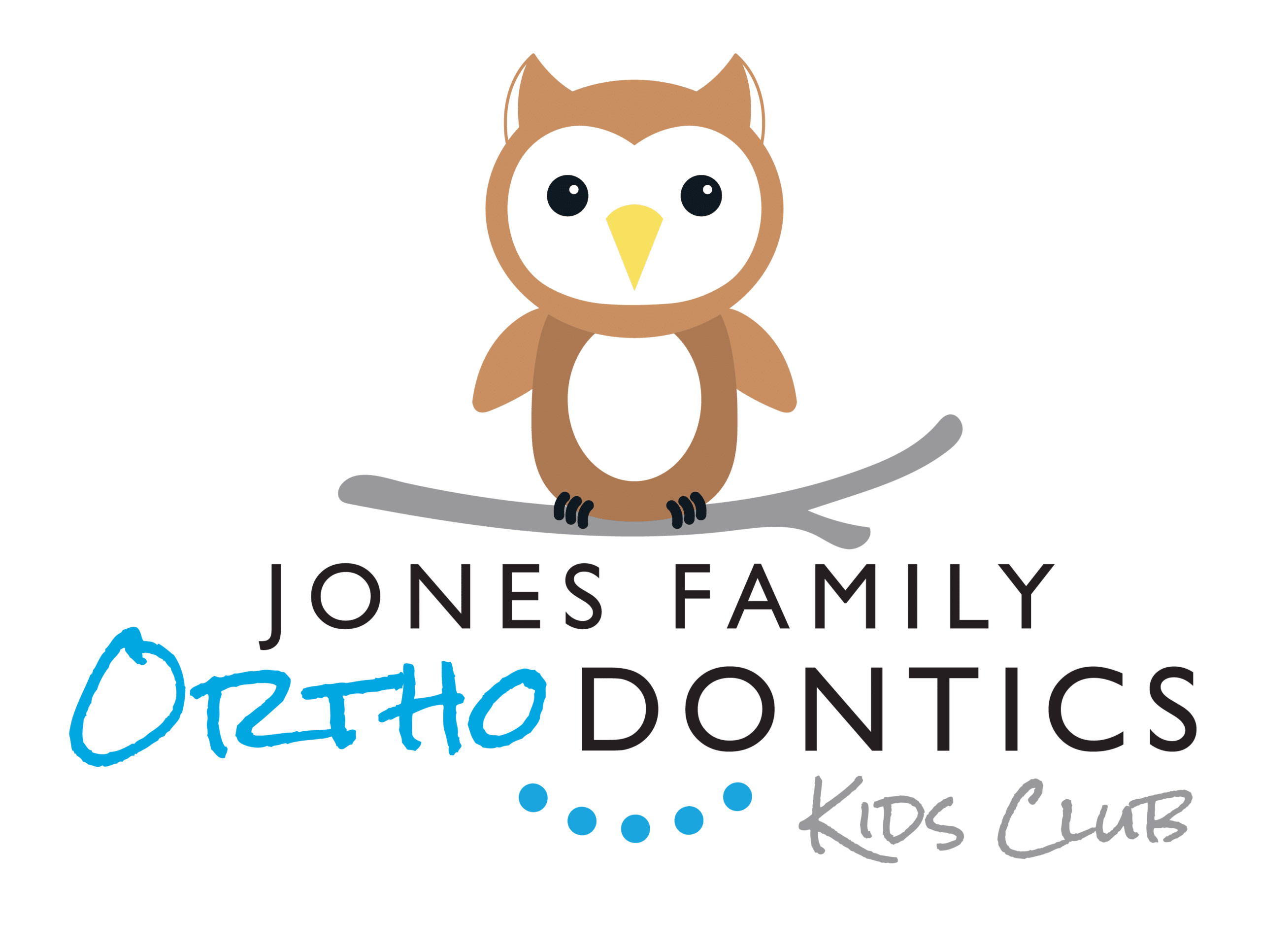 Jones family orthodontics timeline 14 Jones ortho kids clubowl logo